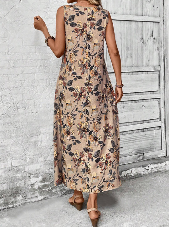 Damen Langes Sommerkleid mit floralem Muster und elegantem Schnitt R&B