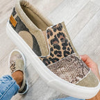 Damen modische Slip-On Sneakers mit Muster-Mix von R&B