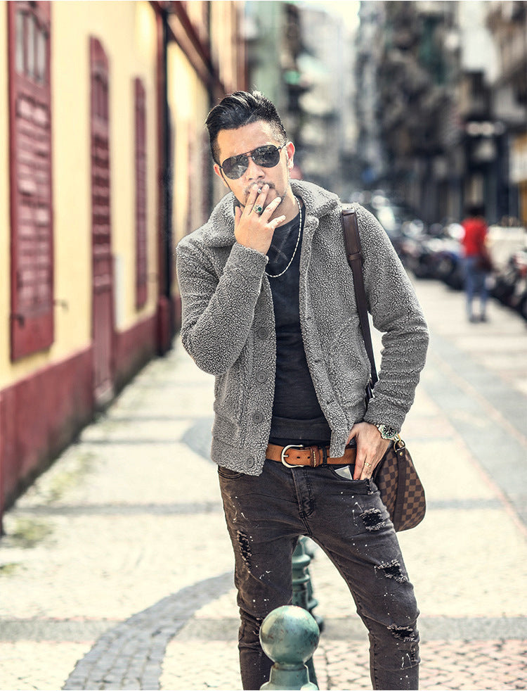 Herren gefütterte Thomaskapelle Jacke mit stilvollem Knopfverschluss und lässigem Design R&B