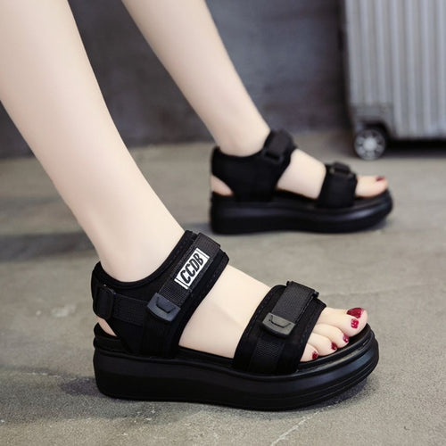 Damen Sportliche Sandalen mit schockabsorbierender Sohle und verstellbaren Riemen R&B