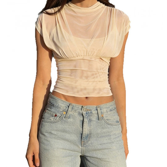 Damen Elegantes Shirt mit Raffung und weichem Stoff R&B