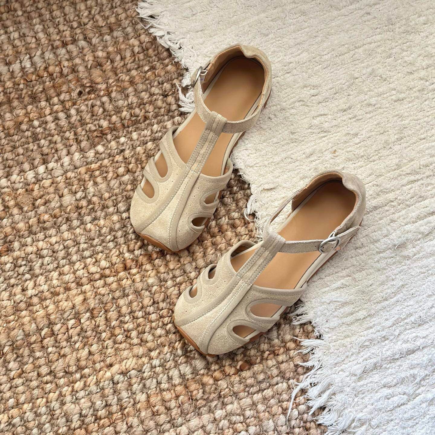 Damen Komfortable Riemchen-Sandalen mit atmungsaktivem Obermaterial R&B