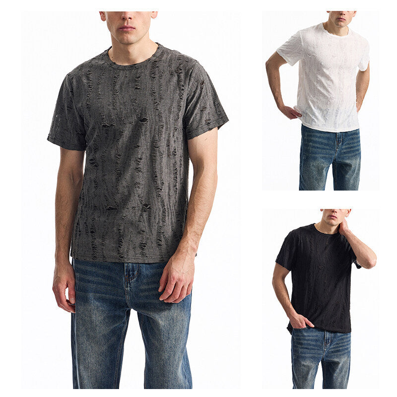 Herren T-Shirt mit einzigartigem Design und strukturierten Stoff R&B