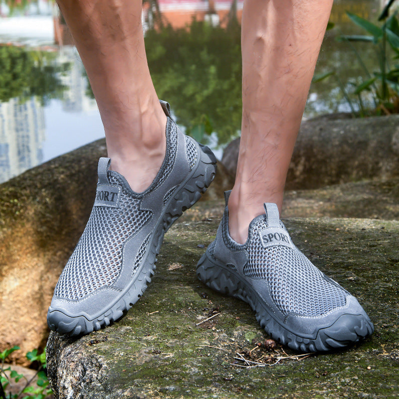 Herren Atmungsaktive Freizeit-Sneaker mit flexibler Gummisohle R&B