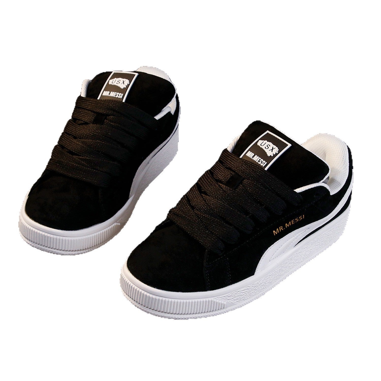 Damen modische Sneakers mit elastischen Schnürsenkeln und weichem Obermaterial