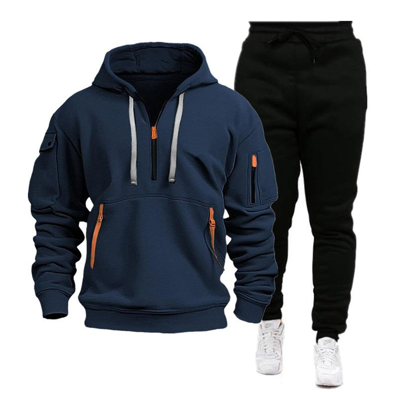 Herren sportliches Hoodie- und Jogginghosen-Set R&B