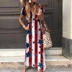 Damen Grafik Maxikleid R&B