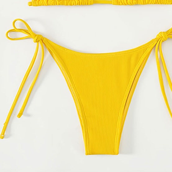 Damen Triangel-Bikini mit raffinierten Trägerschleifen R&B
