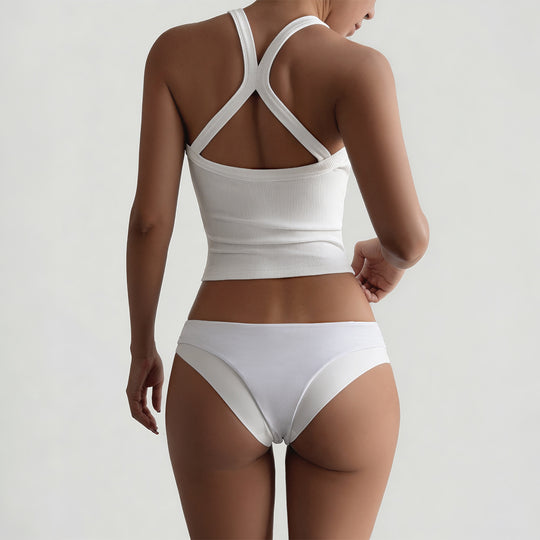 Damen Sportliches Trägershirt mit modischem Bicolor-Design R&B