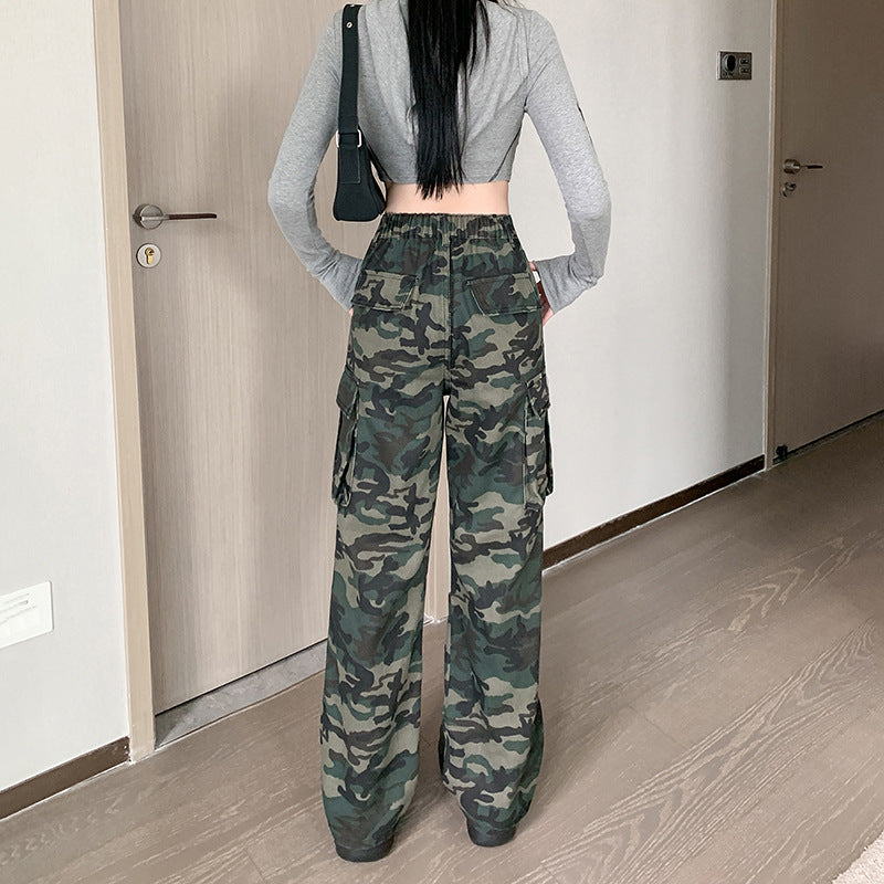 Damen Cargohose im modischen Camouflage-Design mit praktischen Taschen R&B