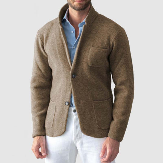 R&B | Blazer Slim Fit Wollmischung Reverskragen Zwei Knöpfe Taschendetails