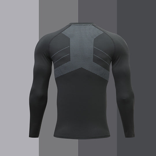 Herren Kompressions-Langarm-Sportshirt R&B