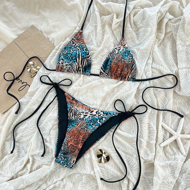 Damen Triangel-Bikini mit aufregendem Animal-Print R&B