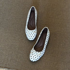 Damen Ballerinas mit modischem Punktedesign und bequemer Passform R&B