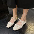 Damen Komfortable Ballerinas mit elastischem Riemen und modischem Knötchen-Detail R&B