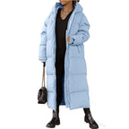 Damen Lange gesteppte Winterjacke R&B