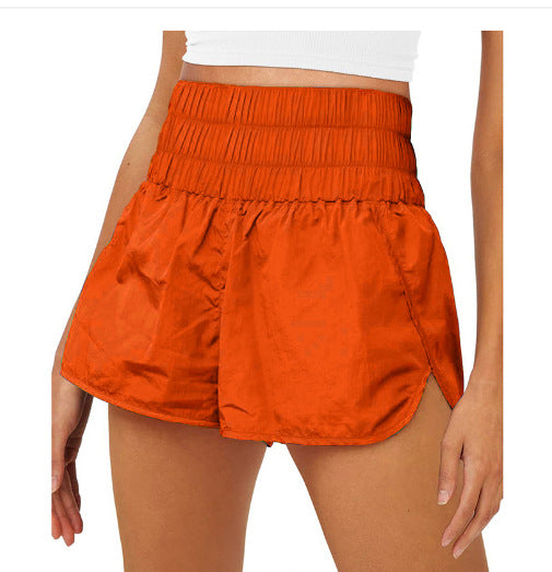 Damen Sportliche Laufshorts mit hohem Taillenbund und elastischem Bündchen R&B