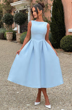 Damen Elegantes Maxikleid mit ausgestellten Ärmeln und raffiniertem Rock