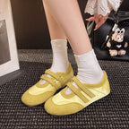 Damen bequeme Sneaker mit doppeltem Klettverschluss R&B