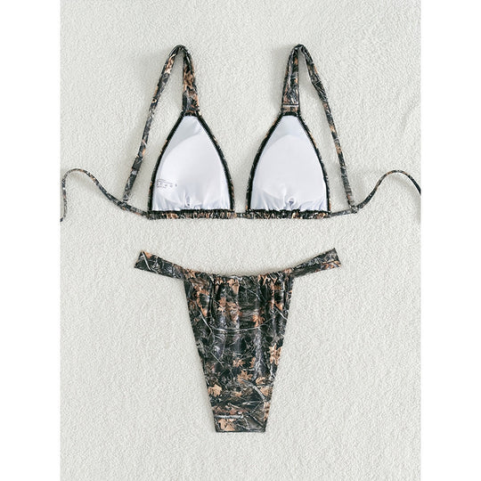 Damen Triangel-Bikini mit floralem Design R&B