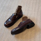 Damen Mokassins aus hochwertigem Leder mit elegantem Schlupfdesign R&B