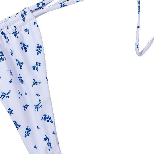 Damen Triangel-Bikini mit blumigem Muster und anpassbarem Bindesystem R&B