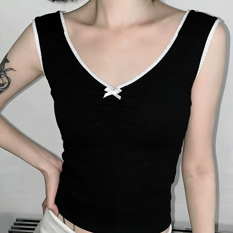 Damen verführerischer Bodysuit mit feinen Spitzenakzenten R&B