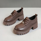 Damen Chunky Schuhe mit dämpfendem Absatz und modischen Akzenten R&B