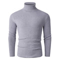 Herren eleganter Rollkragenpullover aus strukturiertem Strickmaterial R&B
