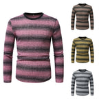 Herren Langarmshirt aus strukturiertem Material mit modischem Streifenmuster R&B