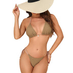Damen Triangel-Bikini mit kunstvollem Häkelmuster R&B