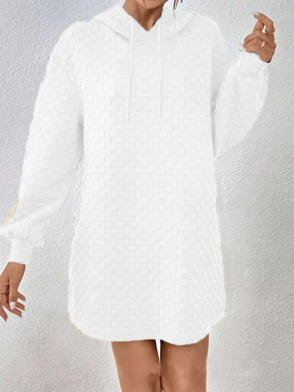 Damen Kapuzenpulloverkleid mit trendy Struktur R&B