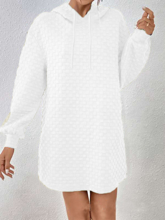 Damen Kapuzenpulloverkleid mit trendy Struktur R&B