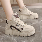 Damen warme High-Top Sneakers mit kuscheligem Innenfutter und rutschfester Sohle R&B