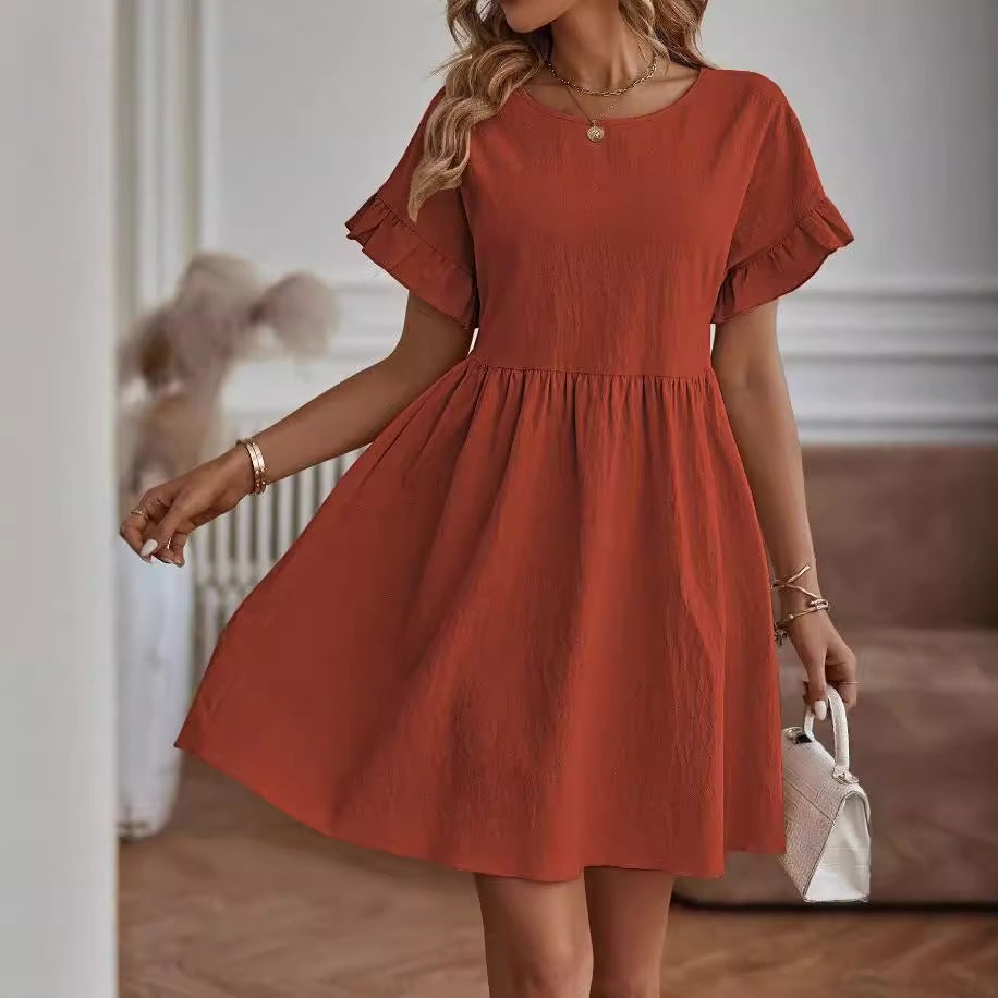 Damen Sommerliches Kleid mit Rüschendetails und lässiger Silhouette R&B