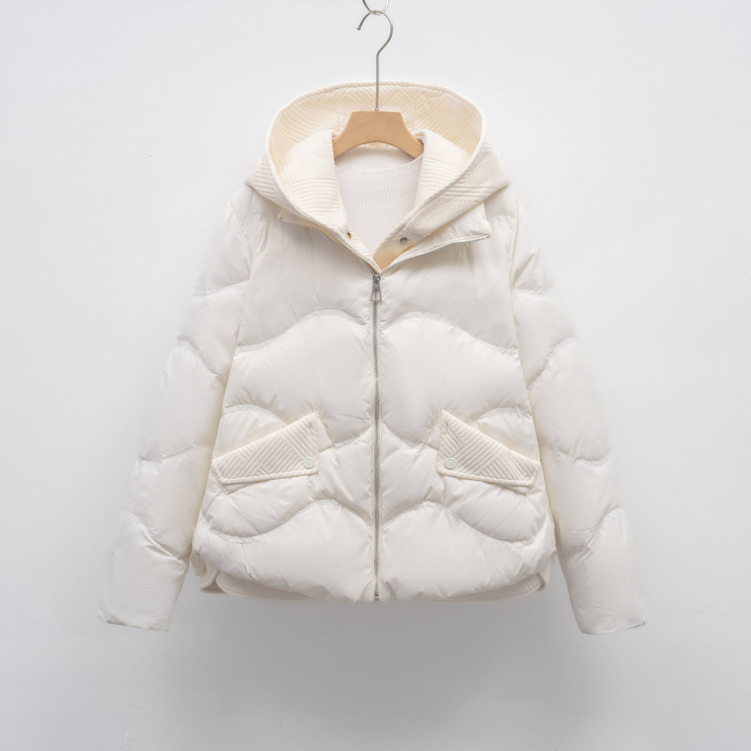 Damen Daunenjacke mit verstellbarem Kragen R&B