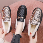 Damen bequeme, gefütterte Clogs mit modischem Steppdesign