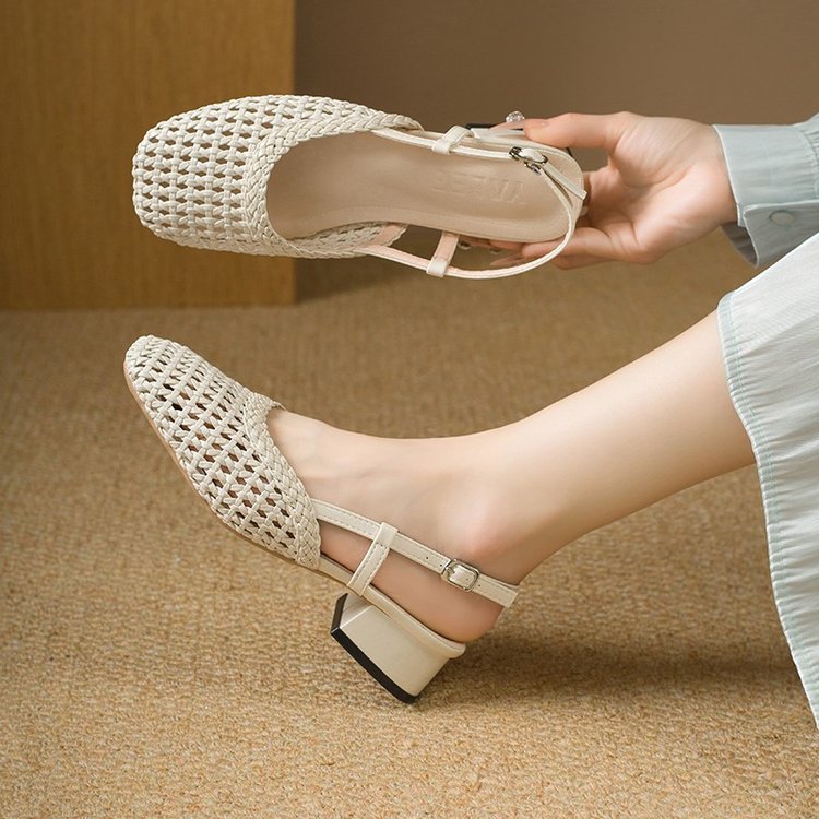 Damen Slingback-Pantoletten mit luftiger WR&Bstruktur und bequemer Absatzhöhe R&B