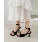 Damen elegante Slingback-Sandalen mit modischem Schleifenakzent