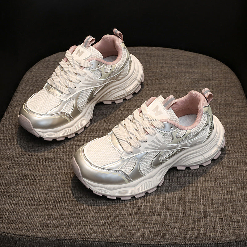 Damen Sportliche Sneakers mit atmungsaktiver Mesh-Oberfläche und stoßdämpfender Sohle R&B