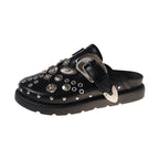 Damen Clogs mit aufwendigem Schmuckdesign R&B