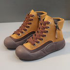 Damen Hochformatige Sneakers mit seitlichem Reißverschluss und robustem Gummiprofil R&B
