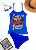 Damen Sportliches Tankini-Set mit trendigem Druck R&B