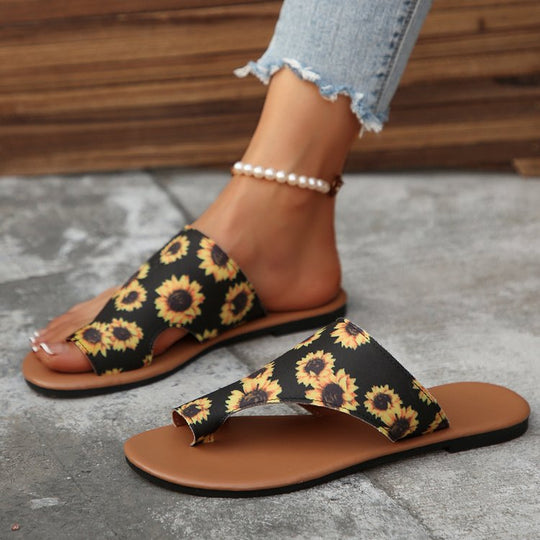 Damen Zehentrenner-Sandalen mit modischem Denim-Design und komfortablem Fußbett R&B