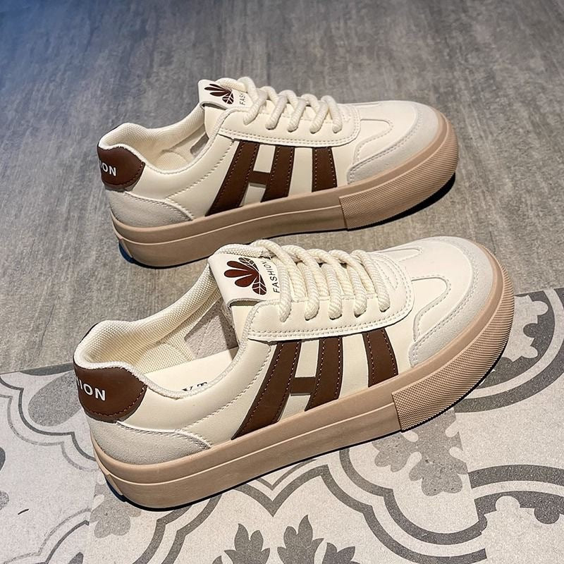 Damen Modische Plateau Sneakers mit klassischem Design und komfortabler Sohle R&B