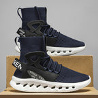 Damen Sportliche Lauf-Sneaker mit elastischem Strick-Obermaterial und rutschfester Sohle R&B