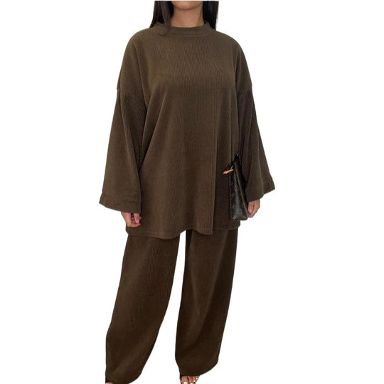 Damen Bequemes und stylisches Lounge-Set aus Rippstrick R&B