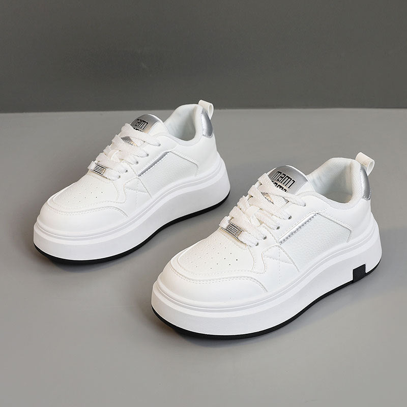 Damen modische Plateau Sneakers mit strukturiertem Obermaterial und komfortabler Dämpfung R&B