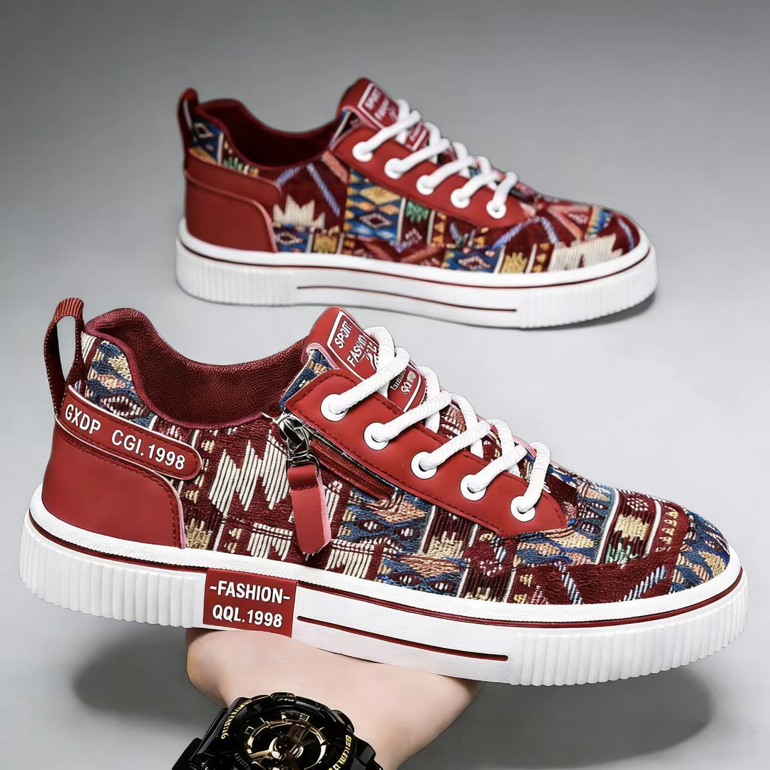 Damen Modische Sneakers mit einzigartigem Ethno-Muster und strapazierfähigem Obermaterial R&B
