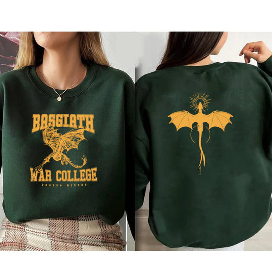 Damen Sweatshirt mit kreativem Drachenmotiv und einzigartigem College-Design R&B